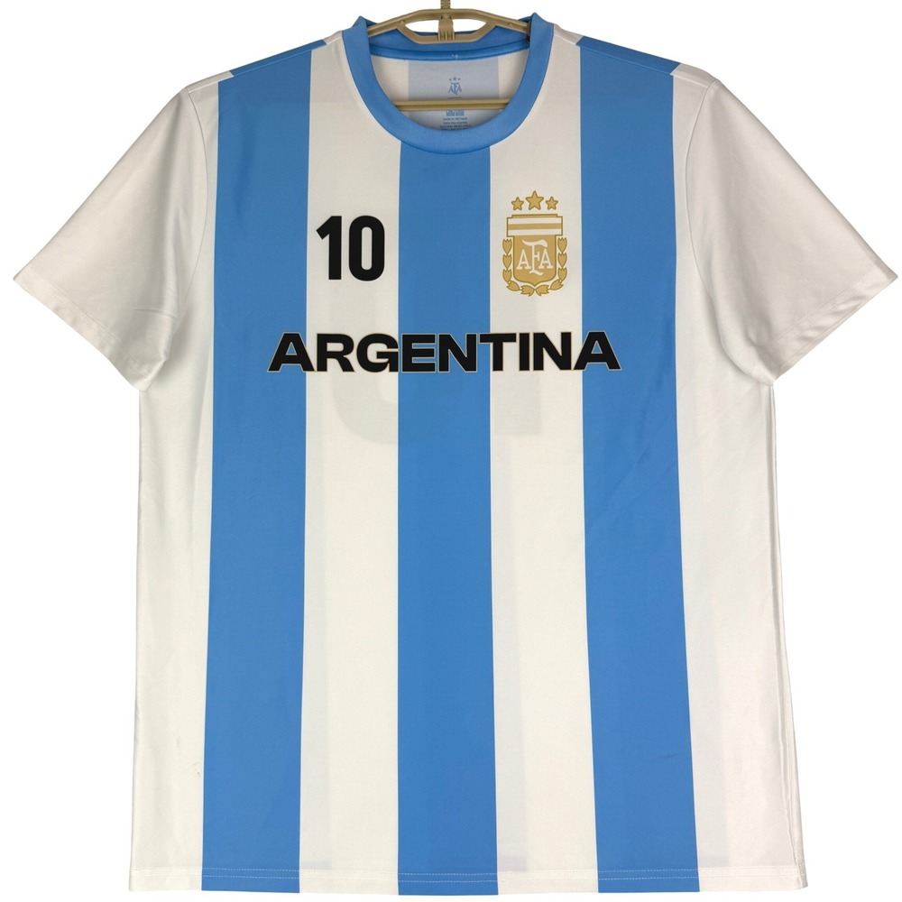 Lionel Messi #10 Argentina AFA Soccer Jersey Mens L Official Licensed 3 Star